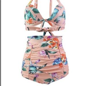 Zulily Pink flowered 2 piece